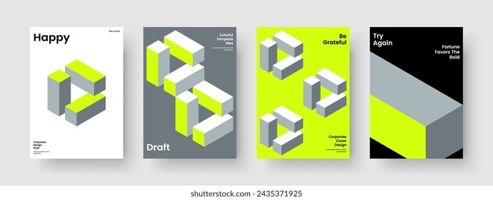 Diseño de póster geométrico. Diseño de folleto creativo. Plantilla de portada de libro aislada. Presentación empresarial. Antecedentes. Volante. Informe. Pancarta. Revista. Diario. Cartera. Cuaderno. Folleto. Catálogo