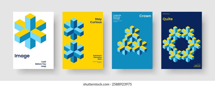 Geometric Poster Design. Modern Brochure Template. Isolated Flyer Layout. Report. Book Cover. Business Presentation. Background. Banner. Magazine. Advertising. Journal. Brand Identity. Pamphlet