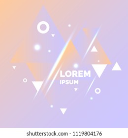 Geometric poster with different shapes. Modern abstract background. Vector illustration.