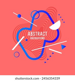 Geometric poster with different shapes. Modern abstract background. Vector illustration.