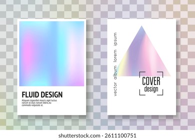 Geometric Poster. Digital Concept. Crystal Design. Colorful 90s Illustration. Holographic Shape. Blue Minimalist Cover. Neon Foil. Purple Geometric Poster