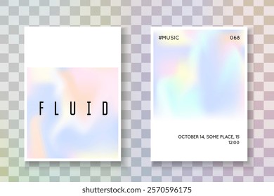 Geometric Poster. Iridescent Shape. Rainbow Background. Crystal Banner. Colourful Retro Backdrop. Plastic Vector. Pink Pearlescent Cover. Violet Geometric Poster