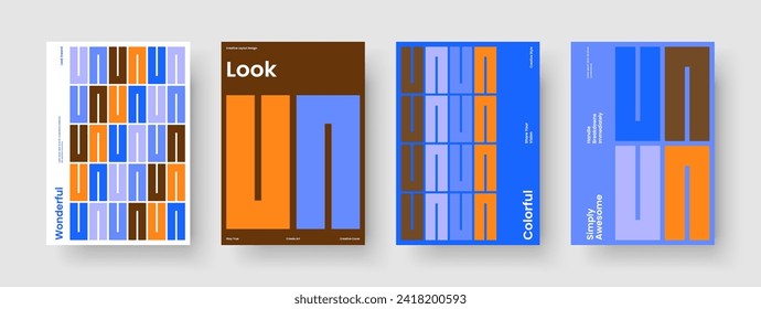 Geometric Poster Layout. Abstract Business Presentation Design. Creative Brochure Template. Banner. Report. Background. Flyer. Book Cover. Catalog. Magazine. Handbill. Newsletter. Pamphlet