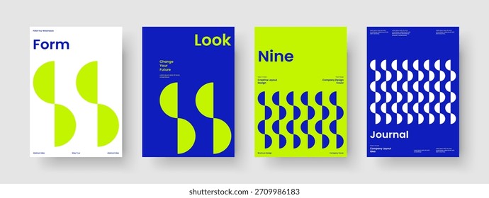 Geometrisches Posterlayout. Isoliertes Business Presentation Design. Vorlage für kreatives Buchcover. Hintergrund. Flyer. Bericht. Broschüre. Banner. Newsletter. Packungsbeilage. Zeitschrift. Katalog. Werbung