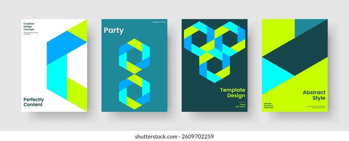 Geometric Poster Layout. Isolated Report Design. Creative Banner Template. Book Cover. Background. Flyer. Brochure. Business Presentation. Pamphlet. Magazine. Journal. Brand Identity. Portfolio