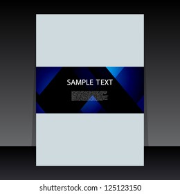 Geometric Poster Template – Blue Gradient Shapes on Black Band with Sample Text and Gray Background. A sleek and modern poster design featuring a central black band filled with geometric blue shapes and gradients. The bold white text "SAMPLE TEXT" is prominently displayed in the center, followed by smaller placeholder text below. The top and bottom sections of the layout are light gray, creating a clean contrast with the dark central area. This professional and visually engaging template is ideal for use in presentations, promotional materials, branding visuals, and digital content. Suitable for both commercial and editorial use across print and digital platforms.