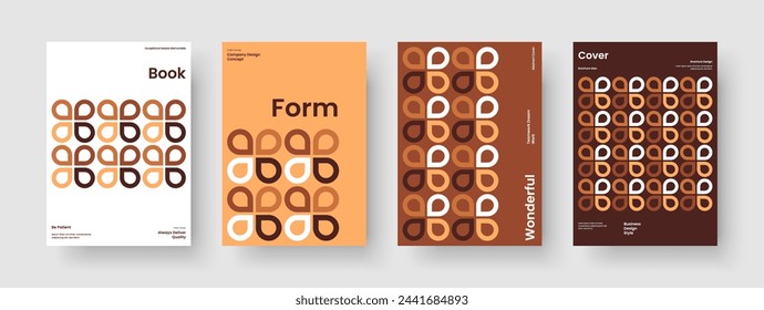 Geometrische Poster-Vorlage. Isoliertes Bannerdesign. Modernes Berichtslayout. Buchumschlag. Hintergrund. Geschäftspräsentation. Flyer. Broschüre. Markenidentität. In: Journal. In: Magazine. Newsletter. Mappe