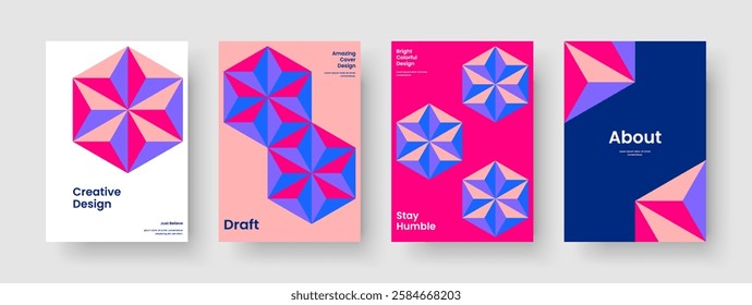 Geometric Poster Template. Modern Book Cover Layout. Isolated Flyer Design. Background. Banner. Report. Brochure. Business Presentation. Journal. Advertising. Leaflet. Catalog. Handbill. Portfolio