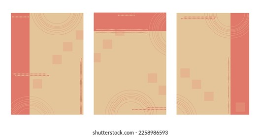 Satz geometrischer Plakate. Vorlage für Banner, Plakat, Merkblatt. Design-Hintergrund, geometrisch. Satz geometrischer Muster.