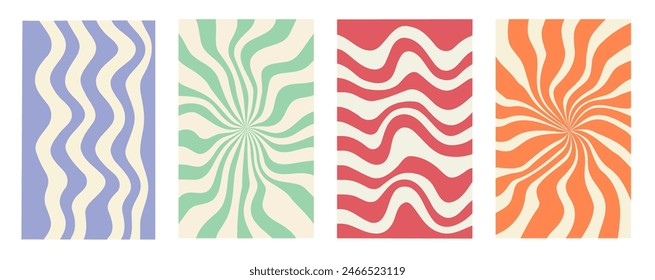 Geometric posters of simple shape and pattern. Abstract style. Floating patterns. ESP 10.