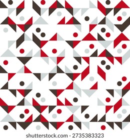 Geometric precision aesthetic, color block tessellation modern seamless vector patterns