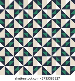 Geometric precision aesthetic, color block tessellation modern seamless vector patterns