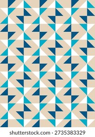 Geometric precision aesthetic, color block tessellation modern seamless vector patterns