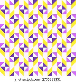 Geometric precision aesthetic, color block tessellation modern seamless vector patterns