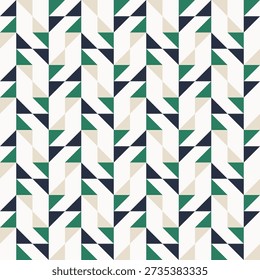 Geometric precision aesthetic, color block tessellation modern seamless vector patterns
