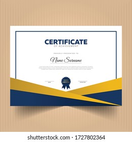 Geometric premium certificate design template, Abstract premium certificate of achievement