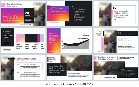 Geometric Presentation Element Templates. Vector infographics. For use in Presentation, Flyer and Leaflet, SEO, Marketing, Webinar Landing Page Template, Website Design, Banner.
