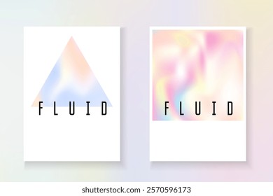 Geometric Presentation. Pearlescent Poster. Digital Design. Purple Neon Paper. Colourful White Backdrop. Abstract Mesh. Crystal Effect. Violet Geometric Presentation