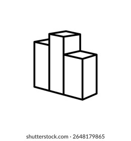 Geometric Presentation With Three Cubes Of Varying Height