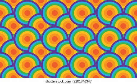 geometric pride month fabric pattern rainbow colorful. curve wave bubble. Ethnic Moroccan pattern. pride pattern. Ethnic Native design. pride geometric pattern design for fabric textile. pillow case.