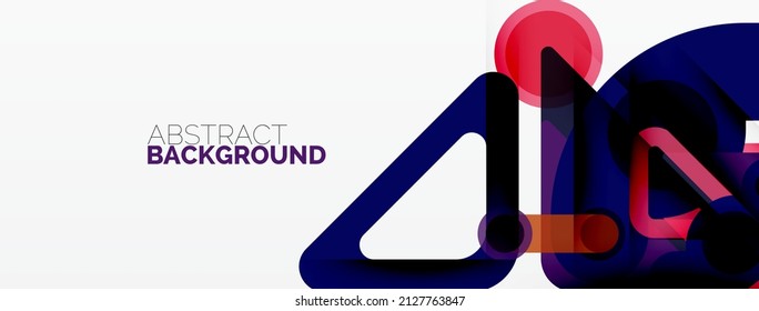 Geometric primitives. Lines, circles abstract background