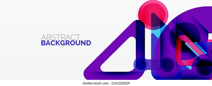 Geometric primitives. Lines, circles abstract background