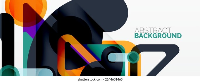 Geometrische Primitive. Linien, Kreise, abstrakter Hintergrund