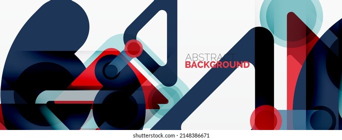 Primitivas geométricas. Líneas, círculos de fondo abstracto