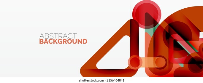Geometric primitives. Lines, circles abstract background