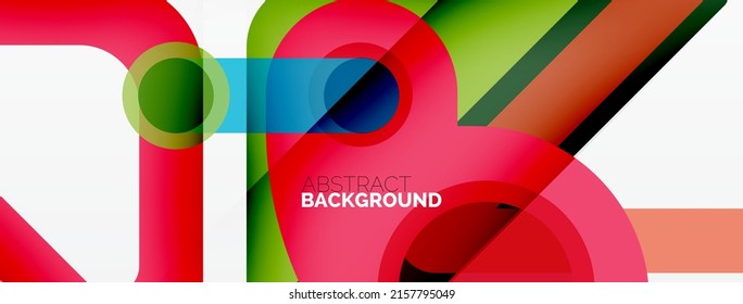 Primitivas geométricas. Líneas, círculos de fondo abstracto