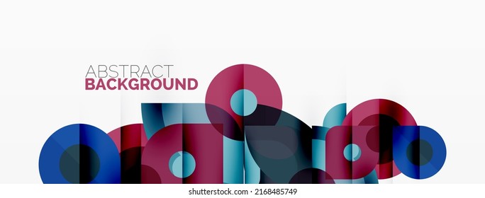 Geometric primitives. Lines, circles abstract background