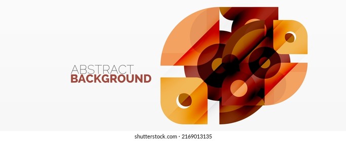 Geometric primitives. Lines, circles abstract background