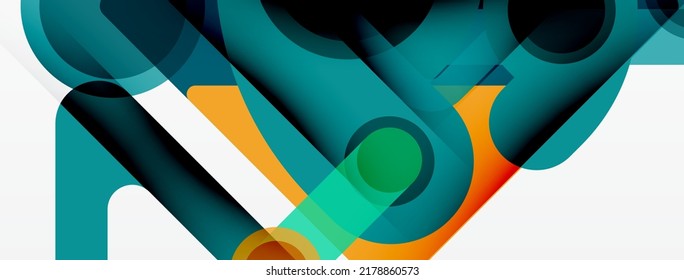 Primitivas geométricas. Líneas, círculos de fondo abstracto