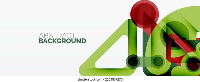 Geometric primitives. Lines, circles abstract background