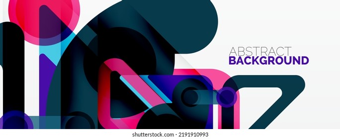 Primitivas geométricas. Líneas, círculos de fondo abstracto