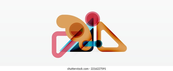 Primitivas geométricas. Líneas, círculos de fondo abstracto