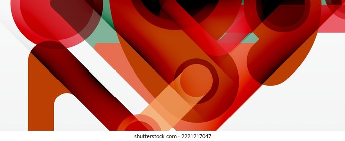 Geometric primitives. Lines, circles abstract background