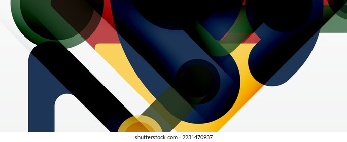 Primitivas geométricas. Líneas, círculos de fondo abstracto