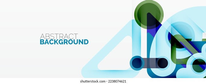 Geometric primitives. Lines, circles abstract background