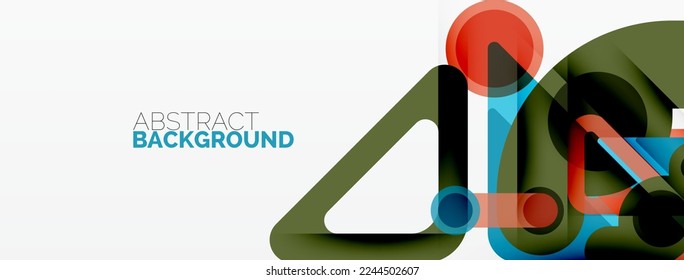 Primitivas geométricas. Líneas, círculos de fondo abstracto