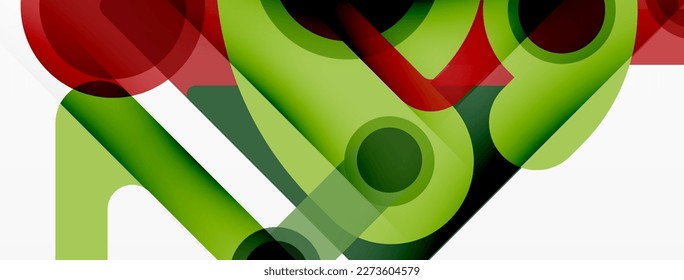 Geometric primitives. Lines, circles abstract background