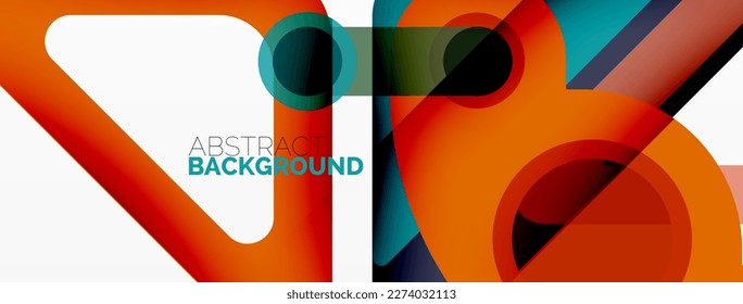 Geometric primitives. Lines, circles abstract background