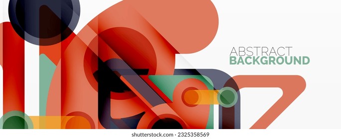 Primitivas geométricas. Líneas, círculos de fondo abstracto