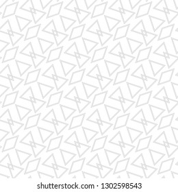 Geometric print. Gray pattern on white seamless background