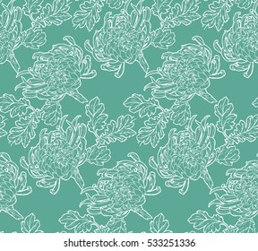 Geometric print with leaf and floral. Abstract wallpaper pattern. Scrapbook Paper.