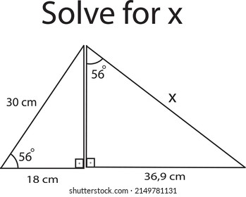 Geometric Problem To Find The Value Of X In Similarity Of Triangle.