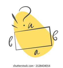 Geometric problem icon. Doodle sketch style. Vector illustration