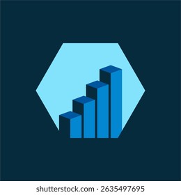 Gráfico de Progresso Geométrico: Símbolo de Dados Financeiros Moderno