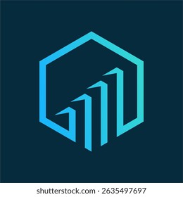 Geometric Progress Chart: Modern Financial Data Symbol
