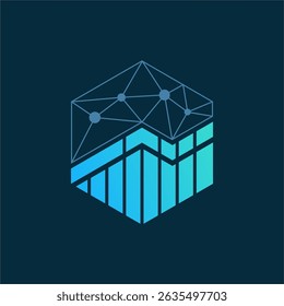 Geometric Progress Chart: Modern Financial Data Symbol